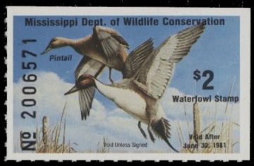 Picture of 1980 Mississippi Duck Stamp MNH VF