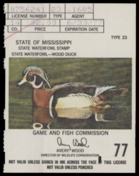 Picture of 1976 Mississippi Duck Stamp - First of State MNH VF