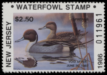 Picture of 1986 New Jersey Duck Stamp MNH VF