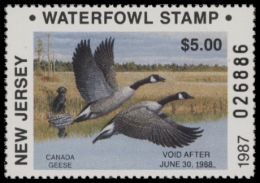 Picture of 1987 New Jersey Duck Stamp MNH VF