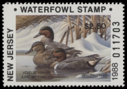 Picture of 1988 New Jersey Duck Stamp MNH VF