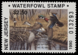 Picture of 1990 New Jersey Duck Stamp MNH VF