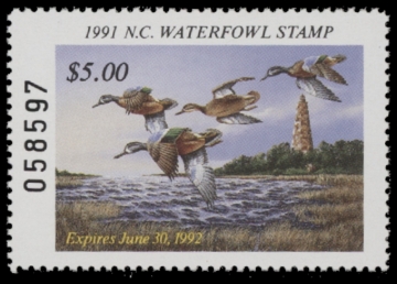 Picture of 1991 North Carolina Duck Stamp MNH VF