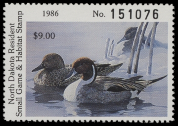 Picture of 1986 North Dakota Duck Stamp MNH VF