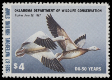 Picture of 1986 Oklahoma Duck Stamp MNH VF
