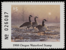 Picture of 1988 Oregon Duck Stamp MNH VF