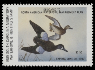 Picture of 1989 South Carolina Duck Stamp MNH VF