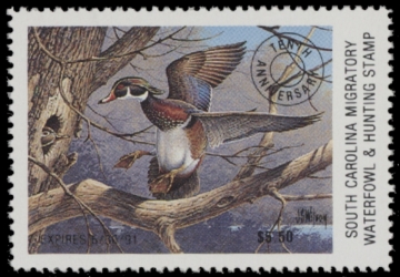 Picture of 1990 South Carolina Duck Stamp MNH VF