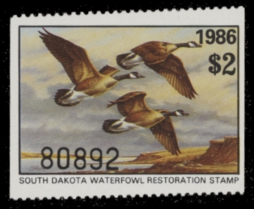 Picture of 1986 South Dakota Duck Stamp MNH VF