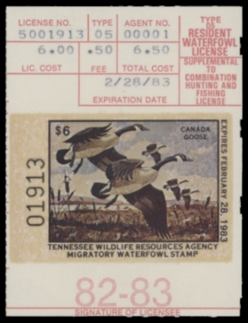 Picture of 1982 Tennessee Duck Stamp MNH VF