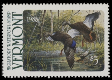 Picture of 1988 Vermont Duck Stamp MNH VF