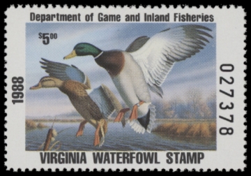 Picture of 1988 Virginia Duck Stamp - First of State MNH VF