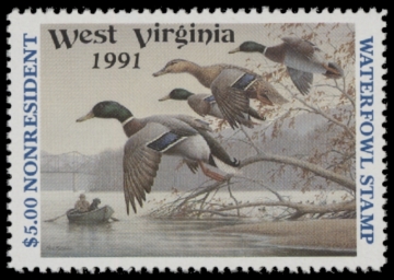 Picture of 1991 West Virginia Duck Stamp MNH VF