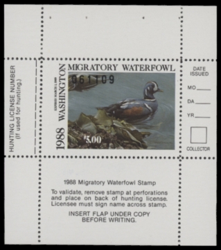 Picture of 1988 Washington Duck Stamp MNH VF