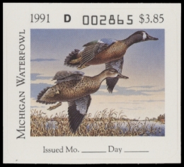 Picture of 1991 Michigan Duck Stamp MNH VF