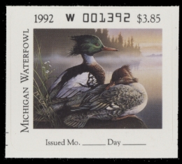 Picture of 1992 Michigan Duck Stamp MNH VF