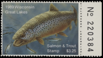 Picture of 1989 Wisconsin Great Lakes Salmon & Trout Stamp  MNH VF