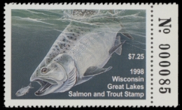 Picture of 1998 Wisconsin Great Lakes Salmon & Trout Stamp  MNH VF