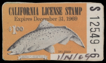 Picture of 1969 California Fishing Stamp Used VF