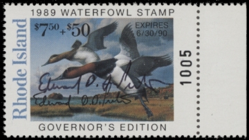Picture of 1989 Rhode Island Duck Stamp GE - First of State MNH VF