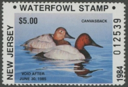 Picture of 1984 New Jersey NR Duck Stamp - First of State MNH VF