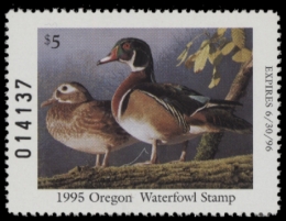 Picture of 1995 Oregon Duck Stamp MNH VF