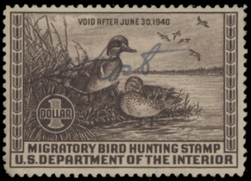 Picture of RW6 1939 Duck Stamp  Used F-VF