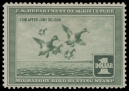 Picture of RW4 1937 Duck Stamp  MLH F-VF