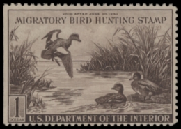 Picture of RW9 1942 Duck Stamp  Unsigned F-VF