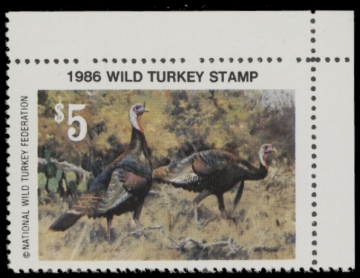 Picture of 1986 National Wild Turkey Federation Wild Turkey Stamp MNH VF
