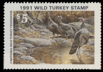 Picture of 1991 National Wild Turkey Federation Wild Turkey Stamp MNH VF