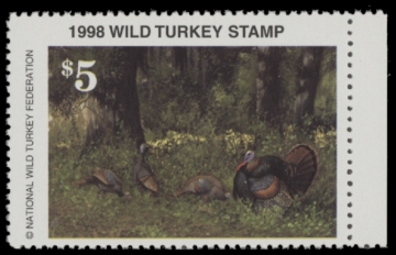 Picture of 1998 National Wild Turkey Federation Wild Turkey Stamp MNH VF