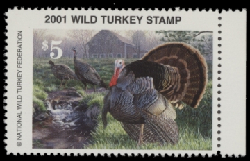 Picture of 2001 National Wild Turkey Federation Wild Turkey Stamp MNH VF