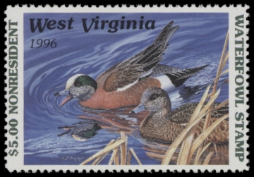 Picture of 1996 West Virginia Non Res Duck Stamp