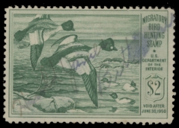 Picture of RW16 1949 Duck Stamp. Used