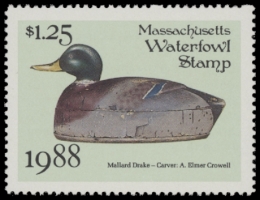 Picture of 1988 Massachusetts Duck Stamp