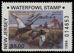 Picture of 1994 New Jersey NR Duck Stamp AS 