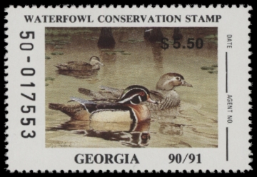 Picture of 1990 Georgia Duck Stamp