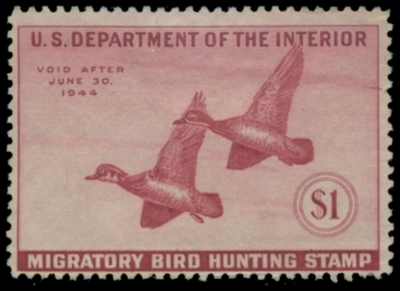 Picture of RW10 1943 Duck Stamp. MLH