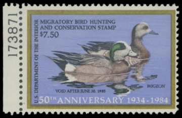 Picture of RW51 1984 Duck Stamp. MLH. F-VF 