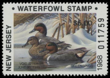 Picture of 1988 New Jersey Duck Stamp NR