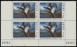 Picture of 1984 Maine Duck Stamp - First of State. Plate Block of 4