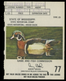 Picture of 1976 Mississippi Duck Stamp - First of State