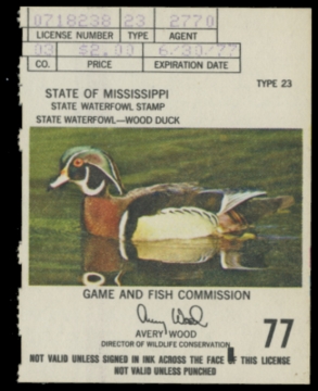 Picture of 1976 Mississippi Duck Stamp - First of State