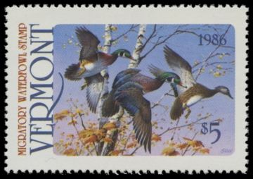 Picture of 1986 Vermont Duck Stamp - First of State