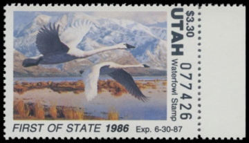 Picture of 1986 Utah Duck Stamp - First of State