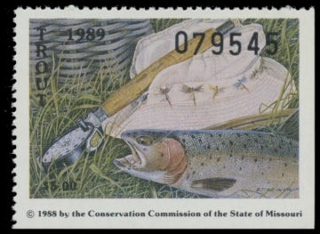 Picture of 1989 Missouri Trout Stamp