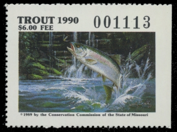 Picture of 1990 Missouri Trout Stamp