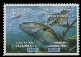 Picture of 1989 Maryland Chesapeake Bay Fishing Stamp