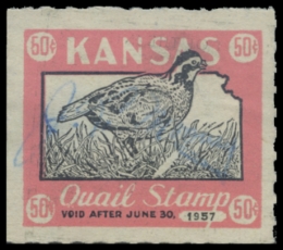 Picture of 1956 Kansas Kansas Quail Stamp